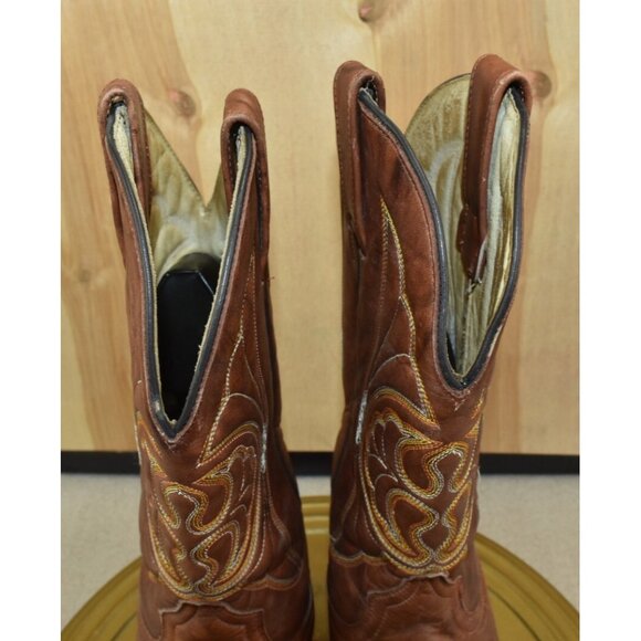 El Besserro Men's Cowboy Boots Size US 8 Mex 27 Brown Pointed Toe -Flaws- - Picture 10 of 15